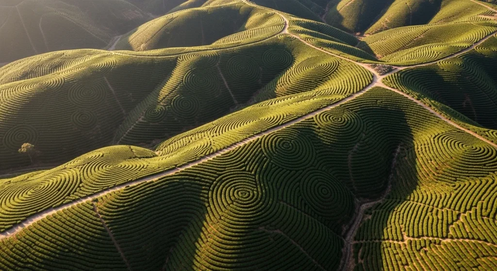 Pattern plantation on mountains