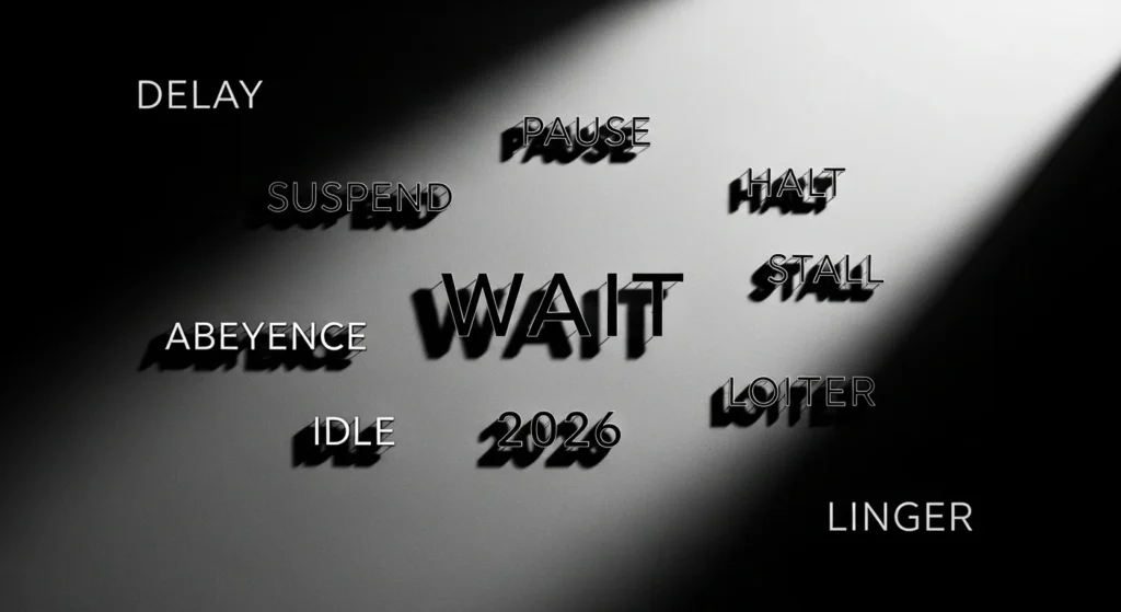 Synonyms of wait
