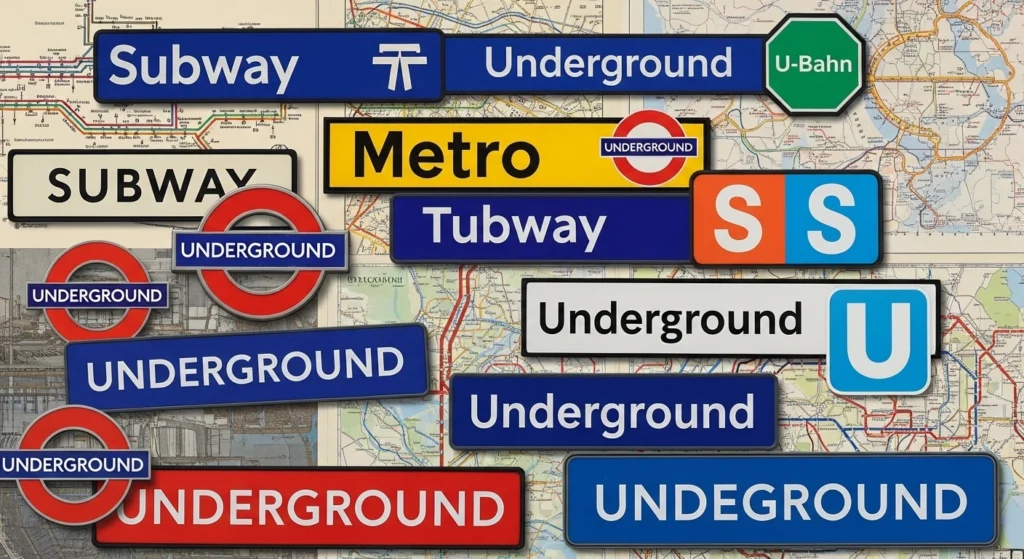 Various ways to say underground
