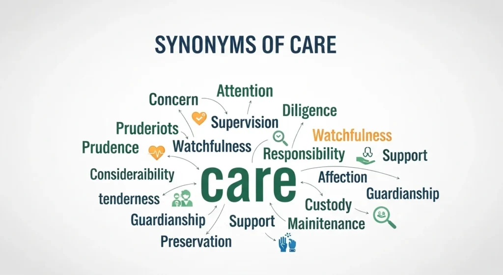 synonyms of care