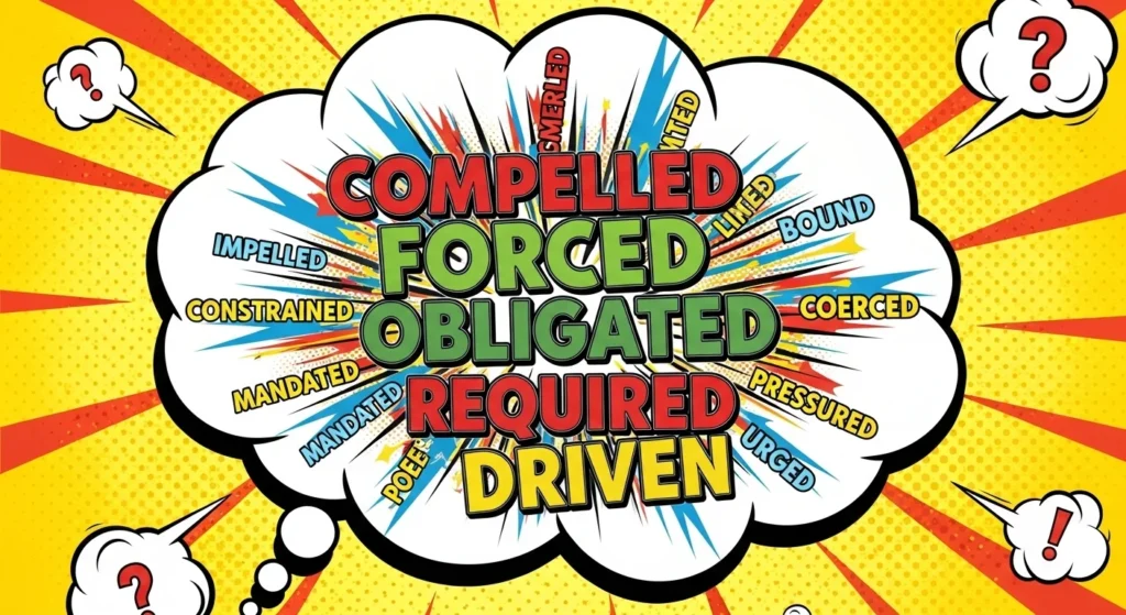 Synonyms of compelled