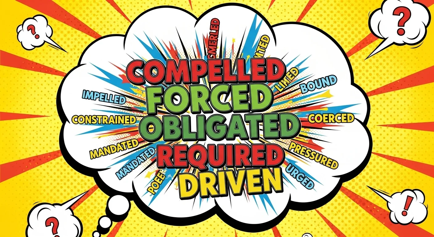 Synonyms of compelled