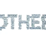 Word “OTHER” with its letters filled with synonyms like another, different, alternative, remaining, subsequent, and remnant arranged inside each letter
