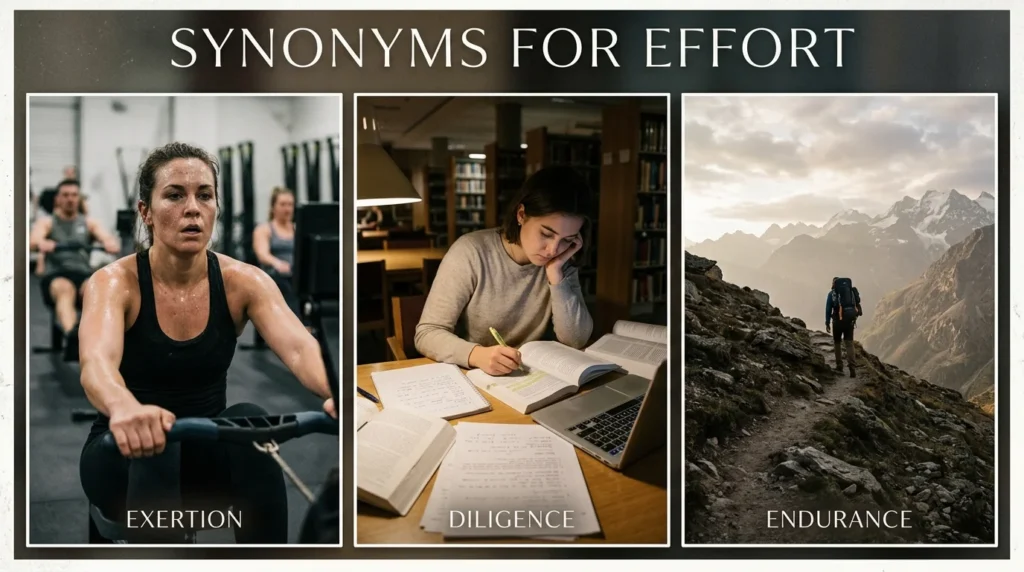 This image depicts, how effort in different scenarios is crucial to get great results