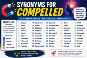 50 Best Synonyms for Compelled with Meanings and Examples